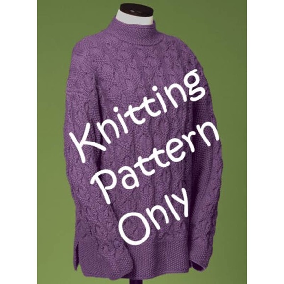 New Sue McCain Vermont Fiber 117 Double Chain Cable Pullover Sweater Pattern - Picture 1 of 4